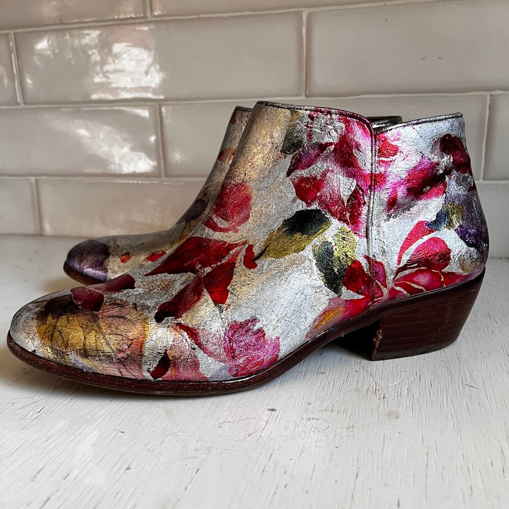 Unique custom Sam Edelman Petty suede boots size 7.5 reworked upcycled